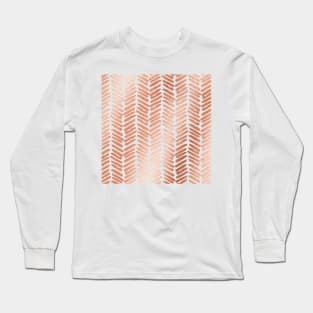 Rose gold chevron Long Sleeve T-Shirt